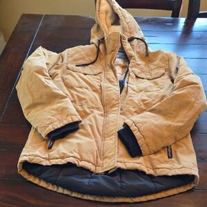 Free Country Tan Hooded Puffer Jacket